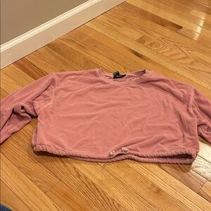 Forever 21 Dusty Pink Cropped Sweatshirt
